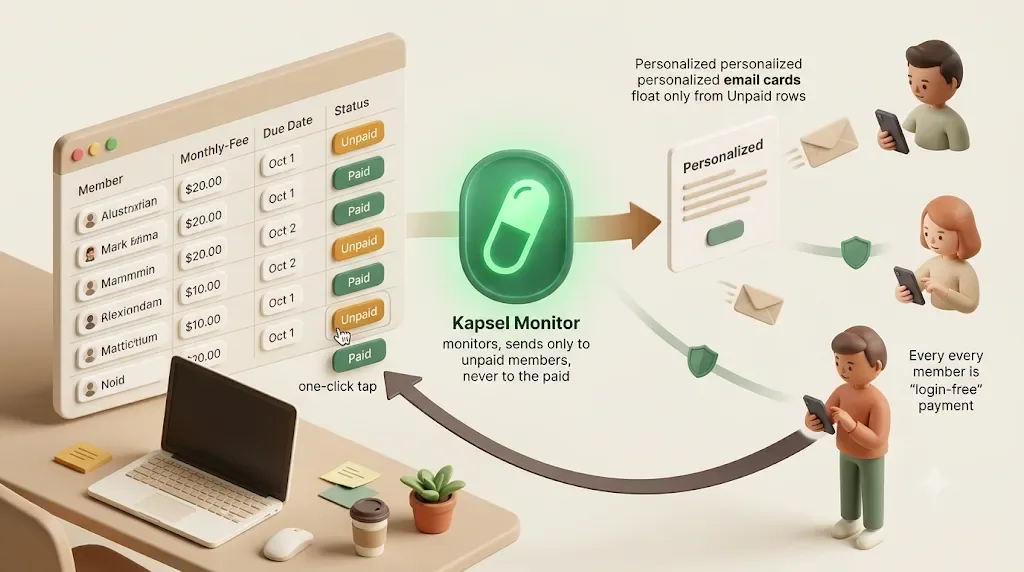 Automating only the chasing while keeping your existing tracker